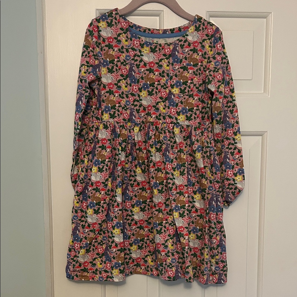 Mini Boden Vibrant Floral Kids Dress